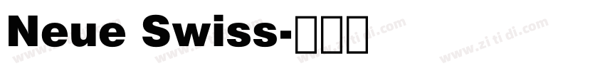 Neue Swiss字体转换
